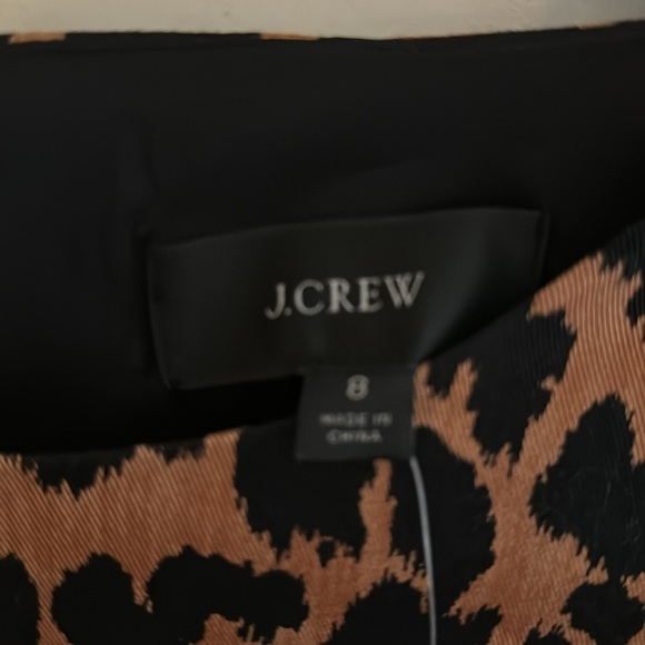 J. Crew leopard sheath dress size 8 NEW WITH TAGS - Picture 7 of 8